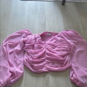 Abercrombie & Fitch Pink Gathered Blouse